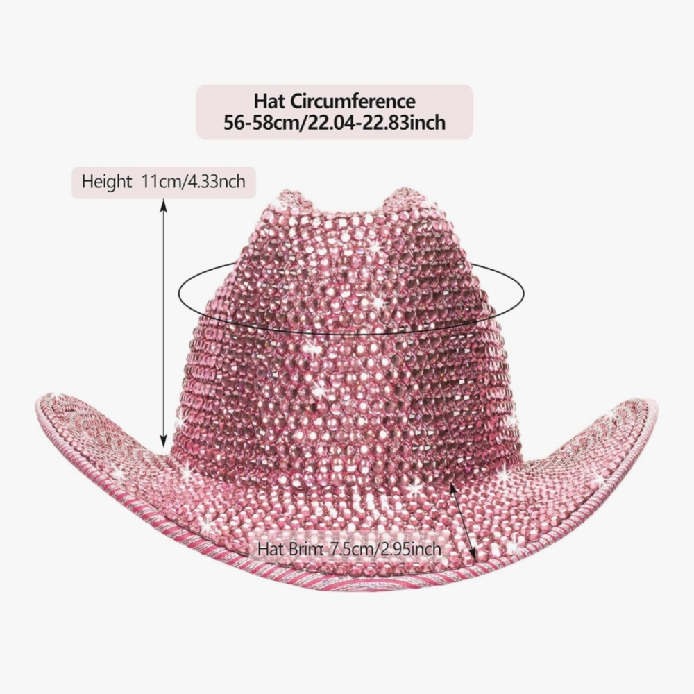 Pink Rhinestone Cowboy Hat - Picture 4 of 5